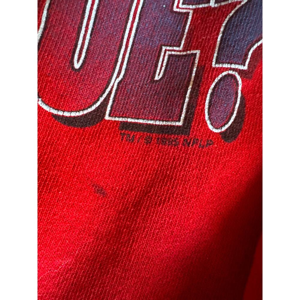 Vintage Taz NFL Kansas City Chiefs USA Made XL Red Crewneck Sweatshirt - Picture 4 of 9